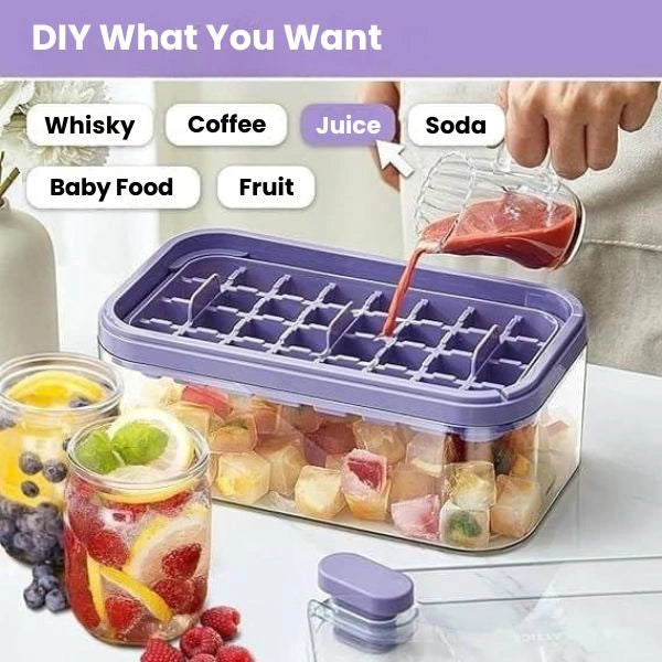 IcePop™ - Dual-Layer Ice Tray with Scoop | Instant Demolding | Stackable & Spill-Proof