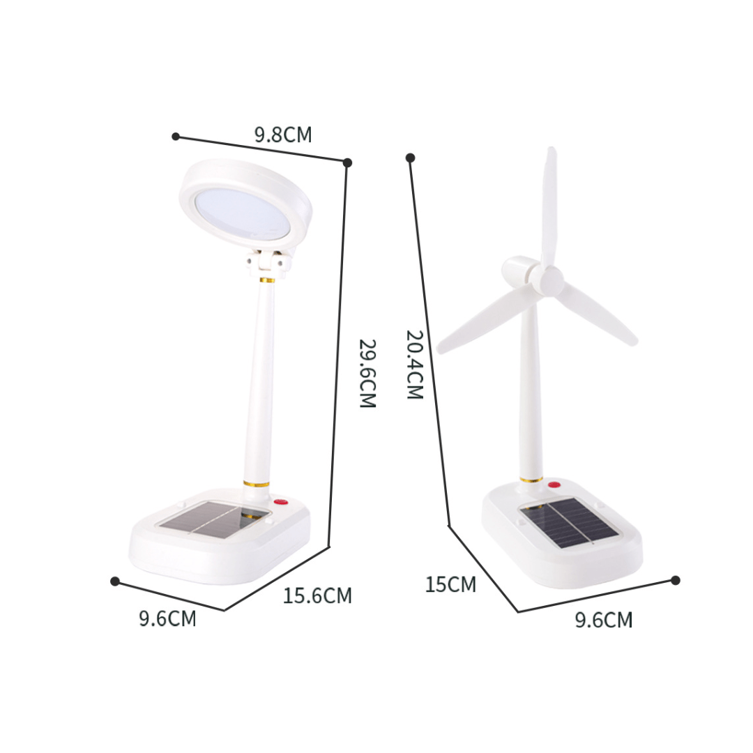 Solar-Powered Desk Lamp & Fan Combo