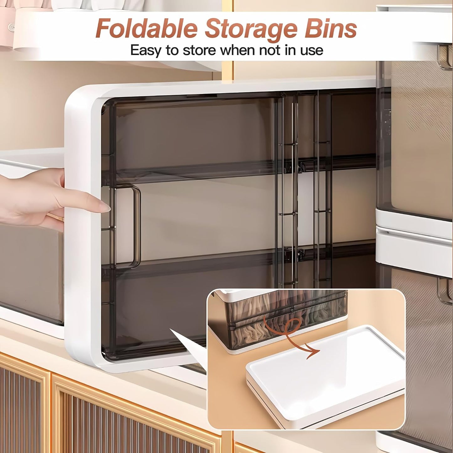 Easy-fold Stackable Plastic Storage Cupboard