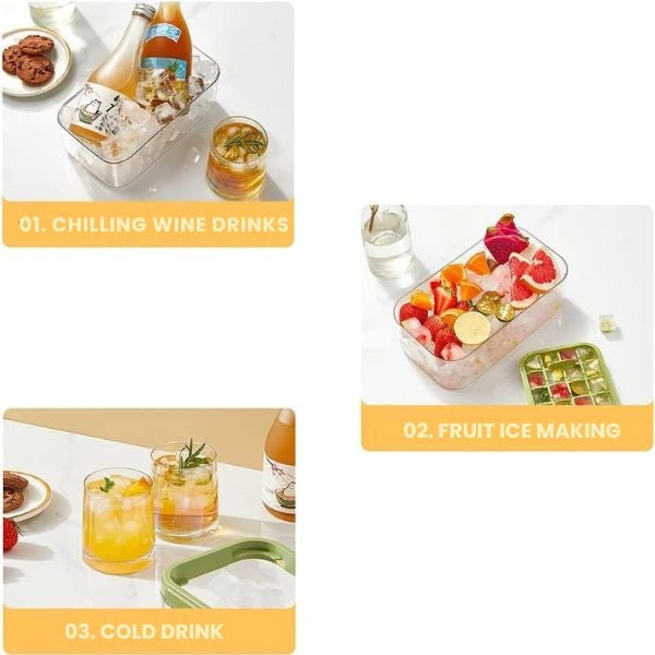 IcePop™ -  Dual-Layer Ice Tray with Scoop | Instant Demolding | Stackable & Spill-Proof