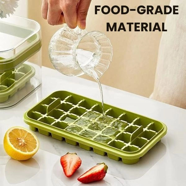 IcePop™ -  Dual-Layer Ice Tray with Scoop | Instant Demolding | Stackable & Spill-Proof