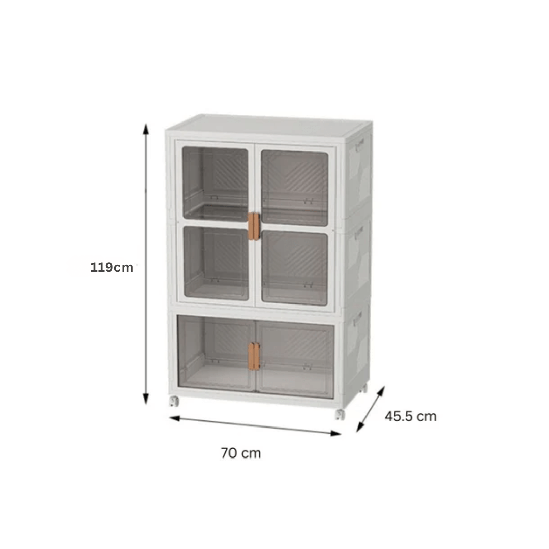 Multi-Purpose Portable Storage Cabinet with Wheels (70cm)