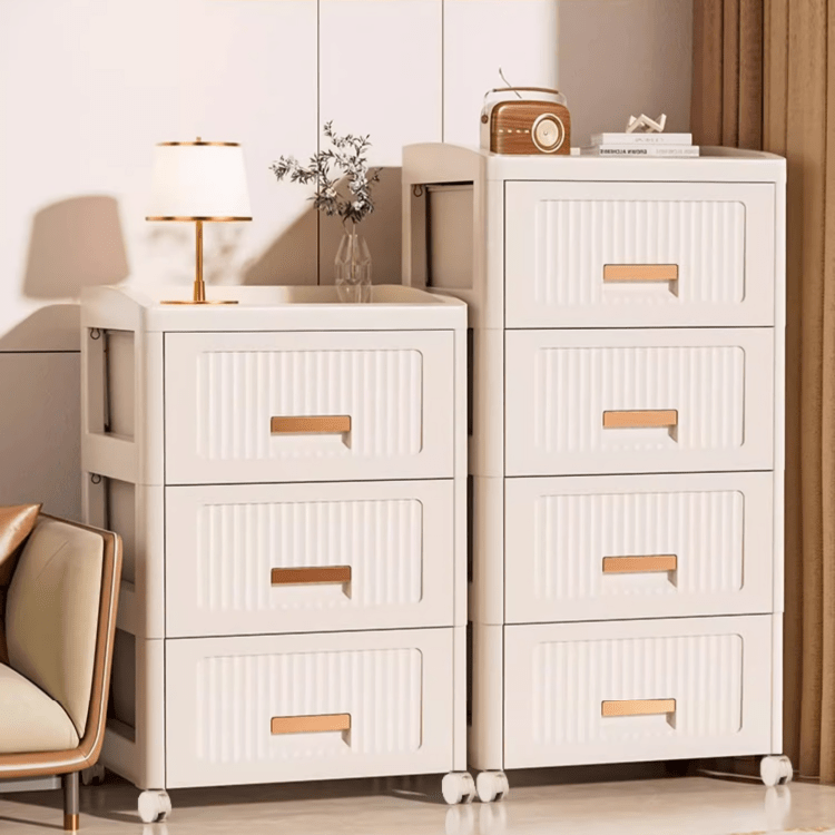 Plastic Multi-Layer Drawer Storage Cabinet with Wheels (52cm)