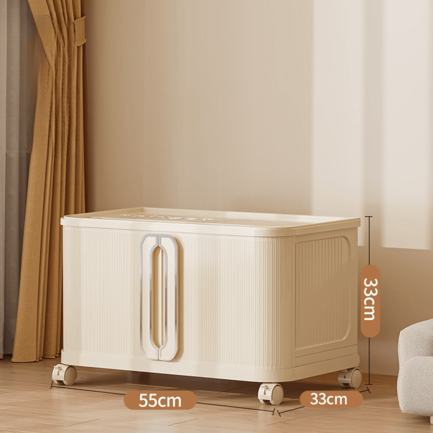 Stackable Multi-Layer Storage Cabinet with Wheels