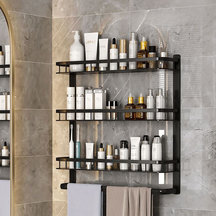 Multi-Purpose Wall-Mounted Aluminum Household Rack (60cm)