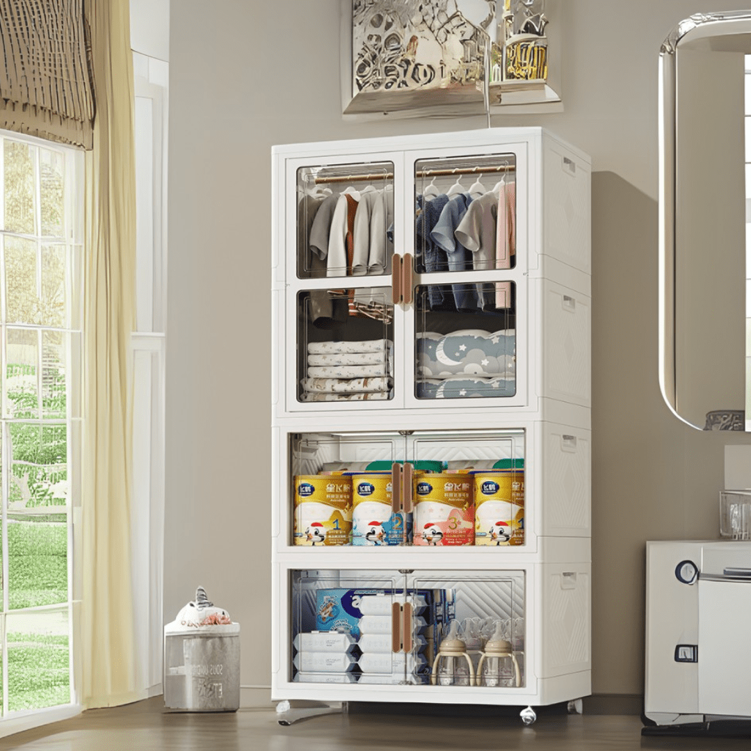 Multi-Purpose Portable Storage Cabinet with Wheels (70cm)