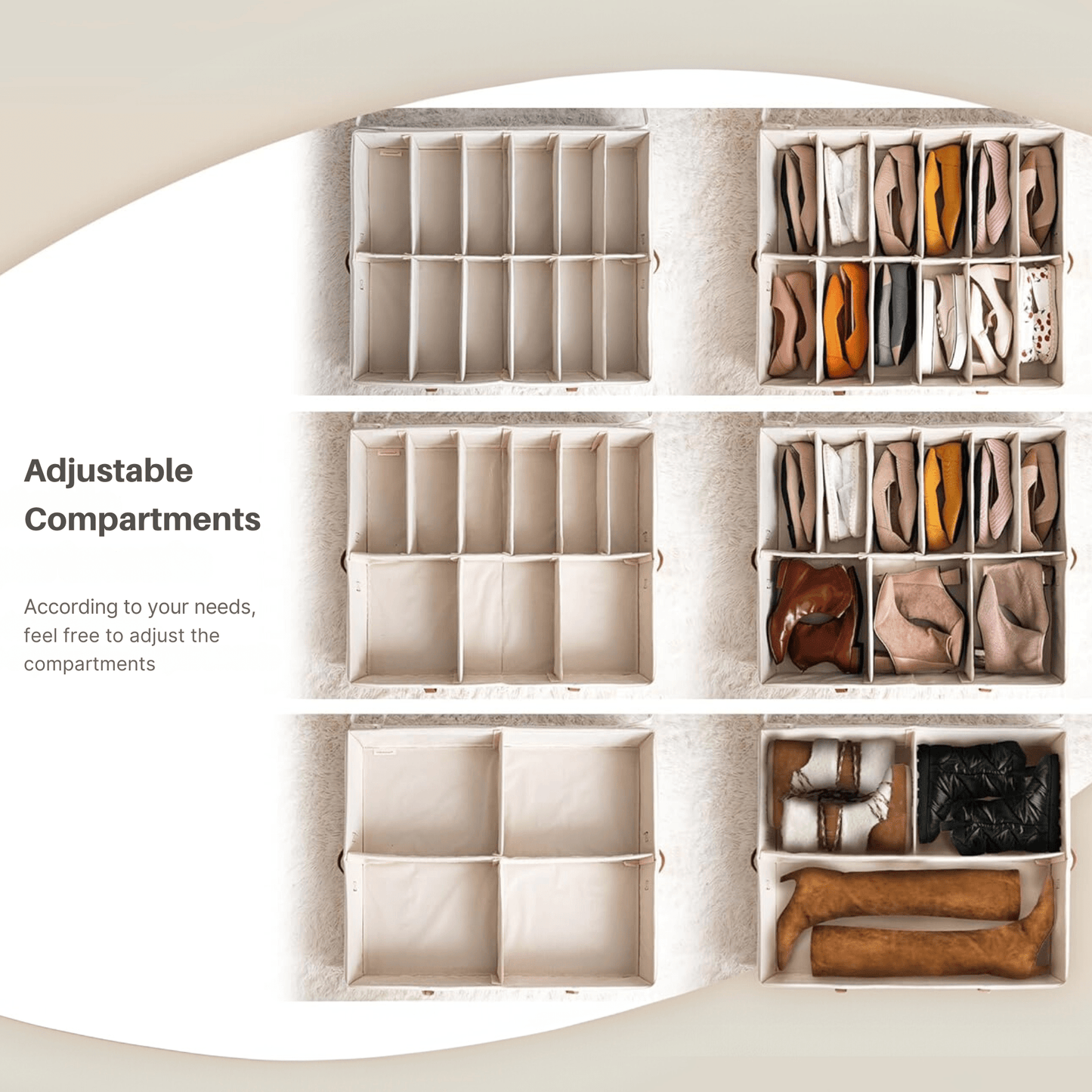 Adjustable Dust Proof Under Bed Organizer with Transparent Cover (75 cm)