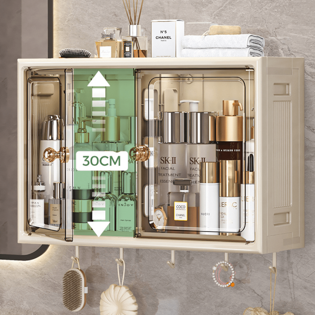 Multi-Purpose Space Saving Wall Mounted Storage Organizer With Hooks