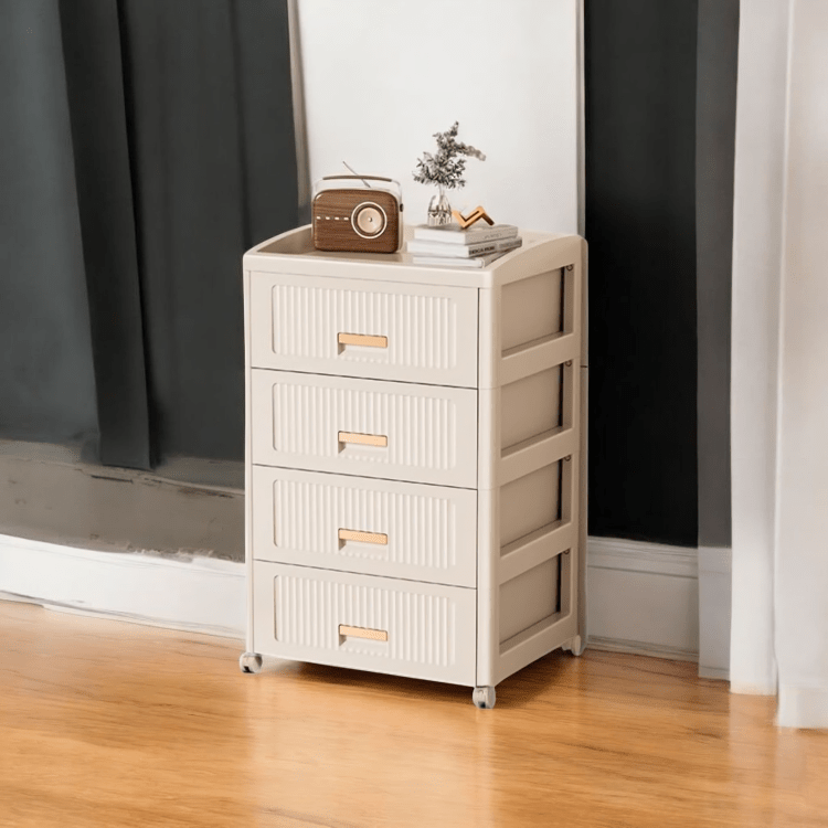 Plastic Multi-Layer Drawer Storage Cabinet with Wheels (52cm)