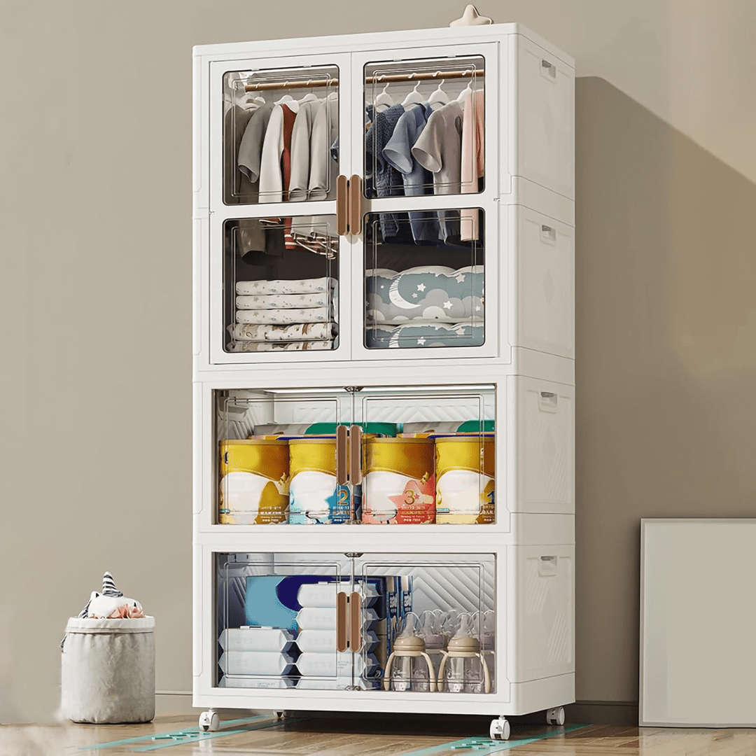 Multi-Purpose Portable Storage Cabinet with Wheels (70cm)