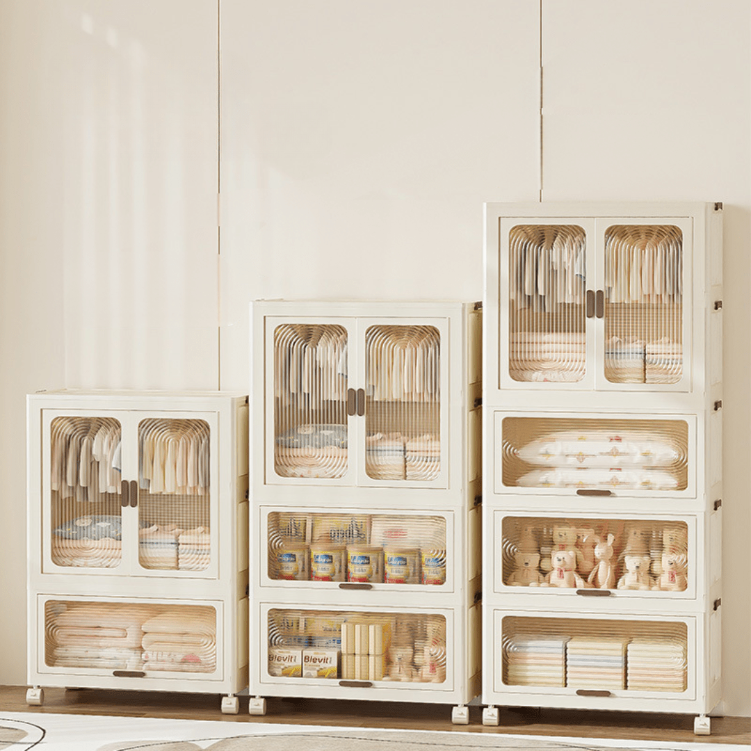 Multipurpose and Multi-Tier Foldable Plastic Storage Cabinet(70cm)