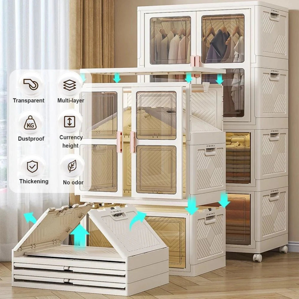 Multi-Purpose Portable Storage Cabinet with Wheels (70cm)