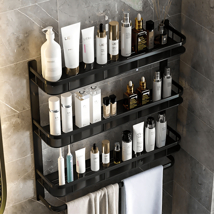 Multi-Purpose Wall-Mounted Aluminum Household Rack (60cm)