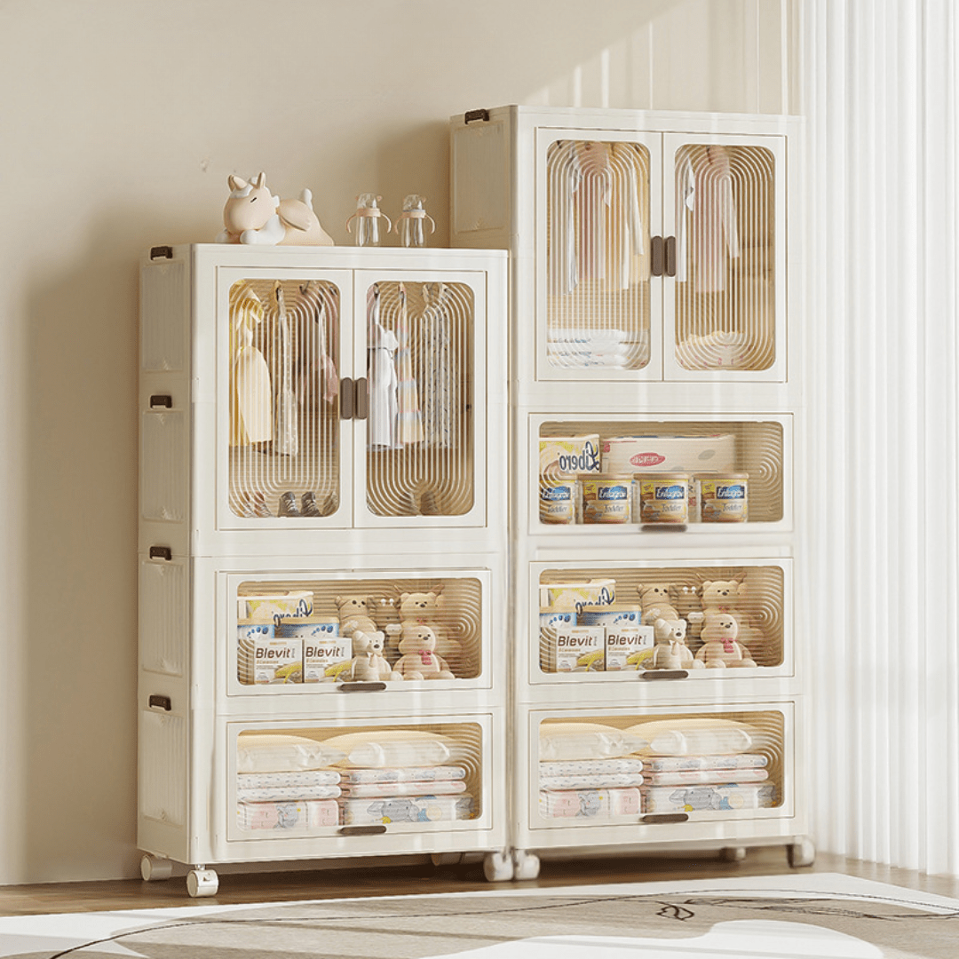 Multipurpose and Multi-Tier Foldable Plastic Storage Cabinet(70cm)