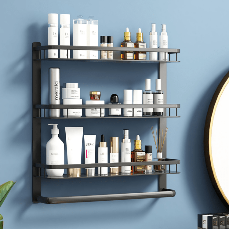 Multi-Purpose Wall-Mounted Aluminum Household Rack (60cm)