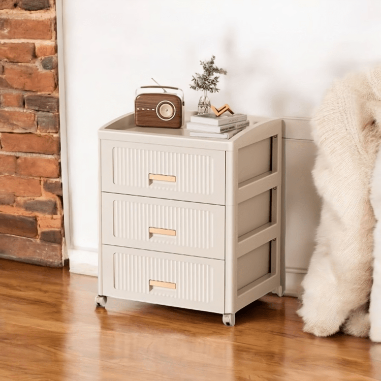 Plastic Multi-Layer Drawer Storage Cabinet with Wheels (52cm)