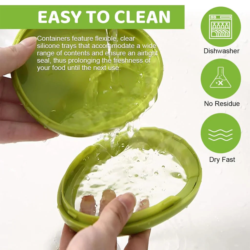FreshMate™ – Reusable Silicone Food Saver Set | Seal, Store & Save — Without the Waste