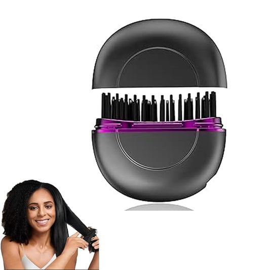 Mini Wireless Hair Straight Comb, Portable Cordless Hair Straightening Brush for Women, Fast Heating Ceramic Coated Hairs Comb, Rechargeable