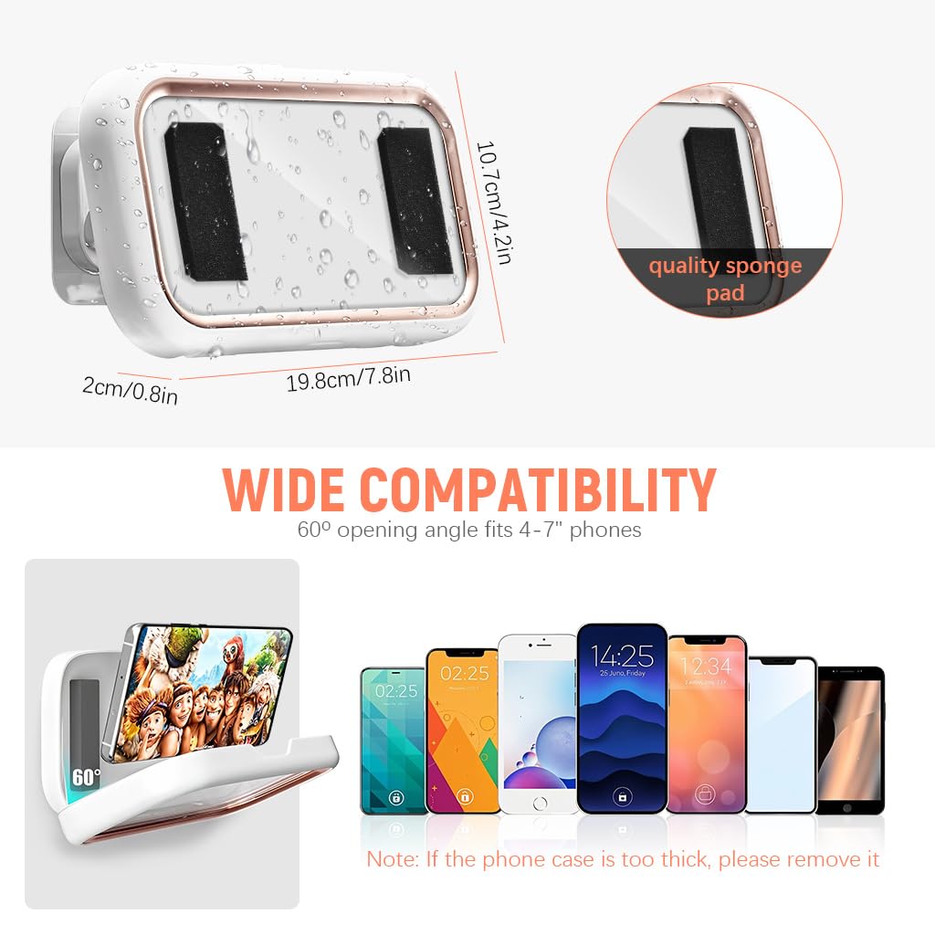 ShowerPod™ | 480° Waterproof Phone Mount for Bathroom