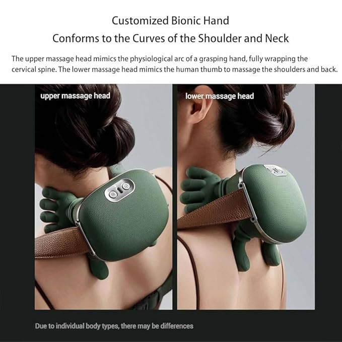 Shoulder and Neck Massager, Neck Massager for Pain Relief Deep Tissue with Two-Speed Temperature Adjustment Dual