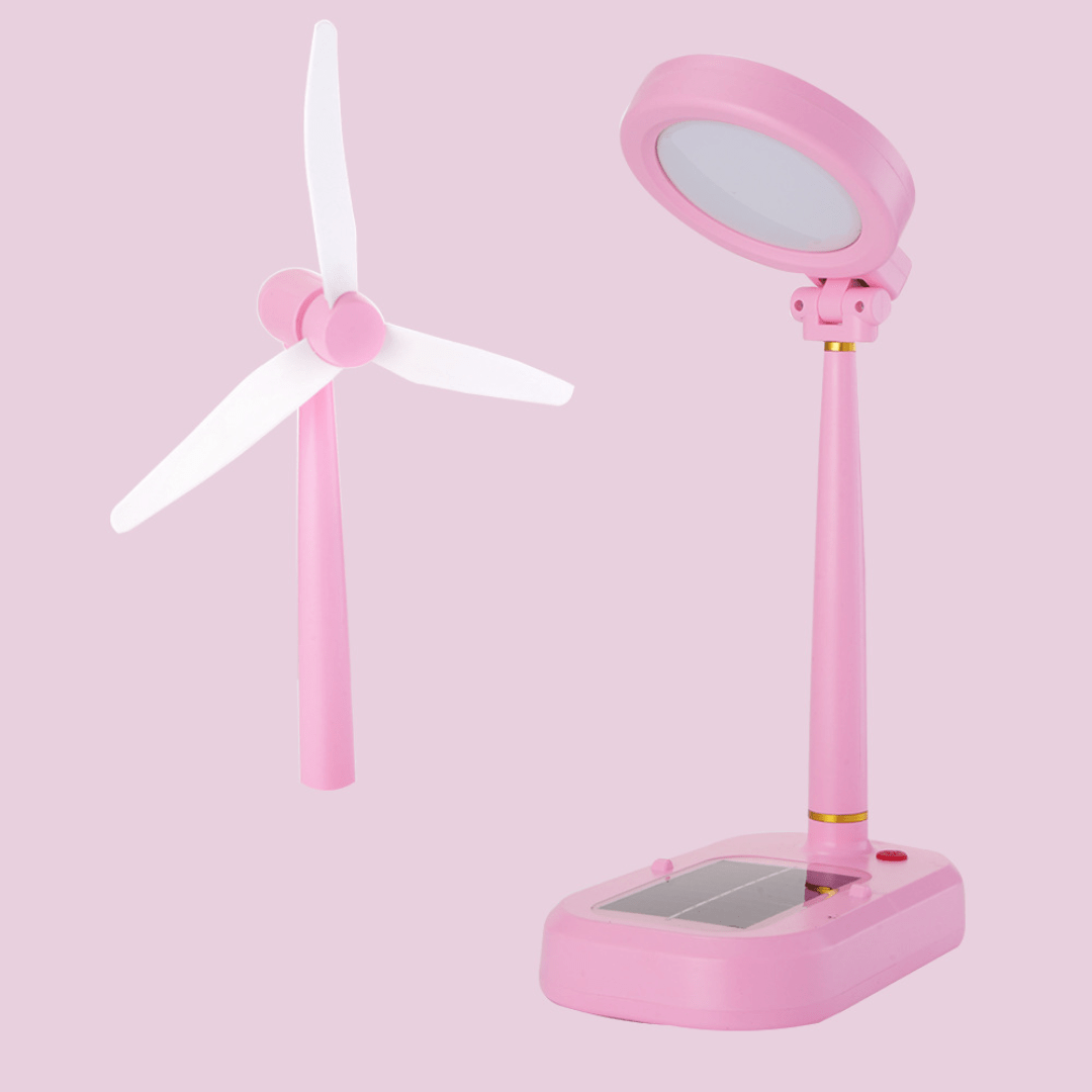 Solar-Powered Desk Lamp & Fan Combo