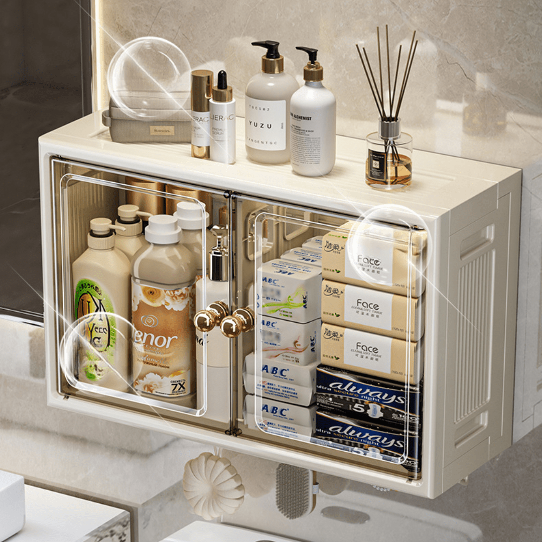 Multi-Purpose Space Saving Wall Mounted Storage Organizer With Hooks