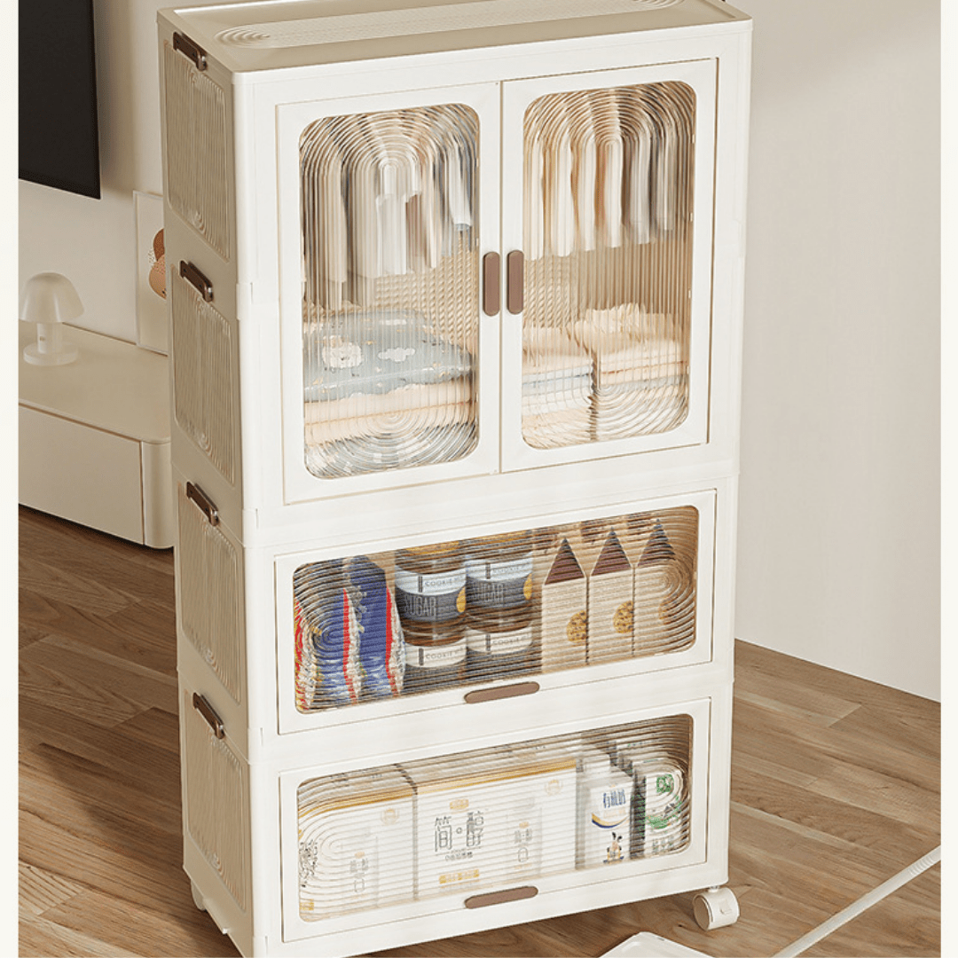 Multipurpose and Multi-Tier Foldable Plastic Storage Cabinet(70cm)