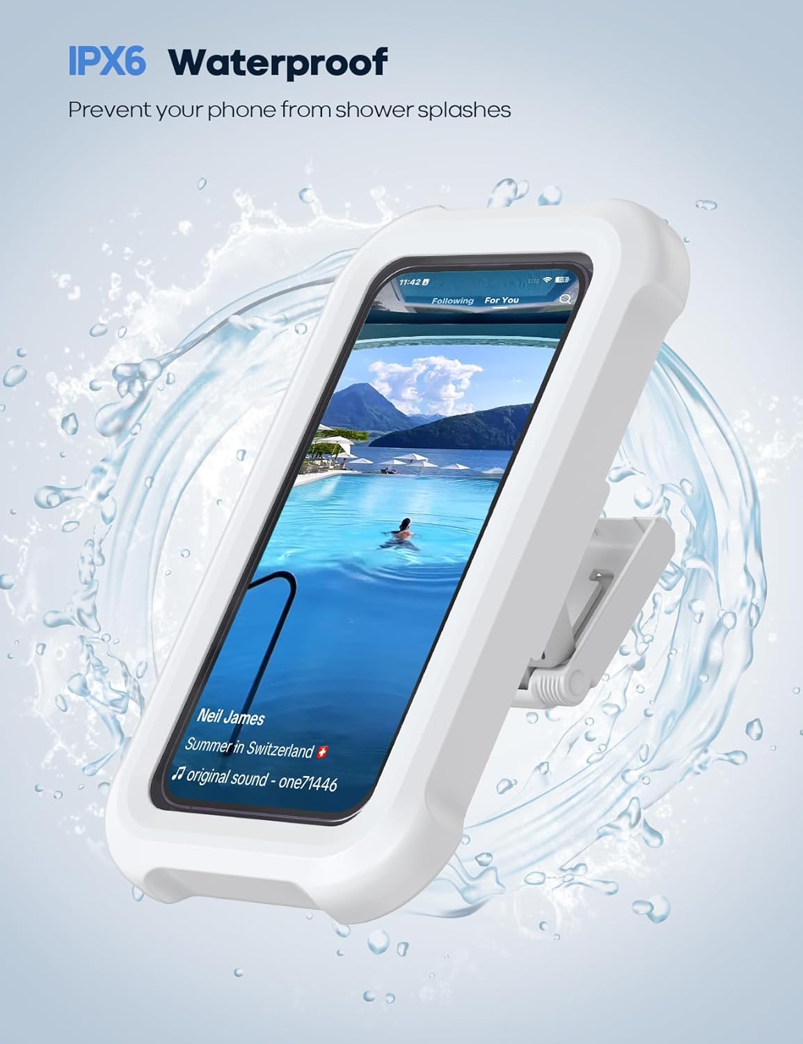 ShowerPod™ | 480° Waterproof Phone Mount for Bathroom