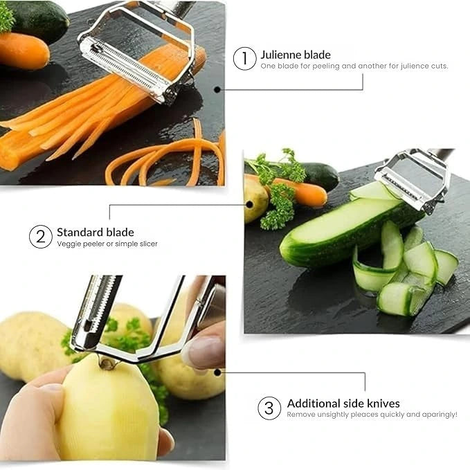 QuickSlice™ – 3-in-1 Stainless Peeler