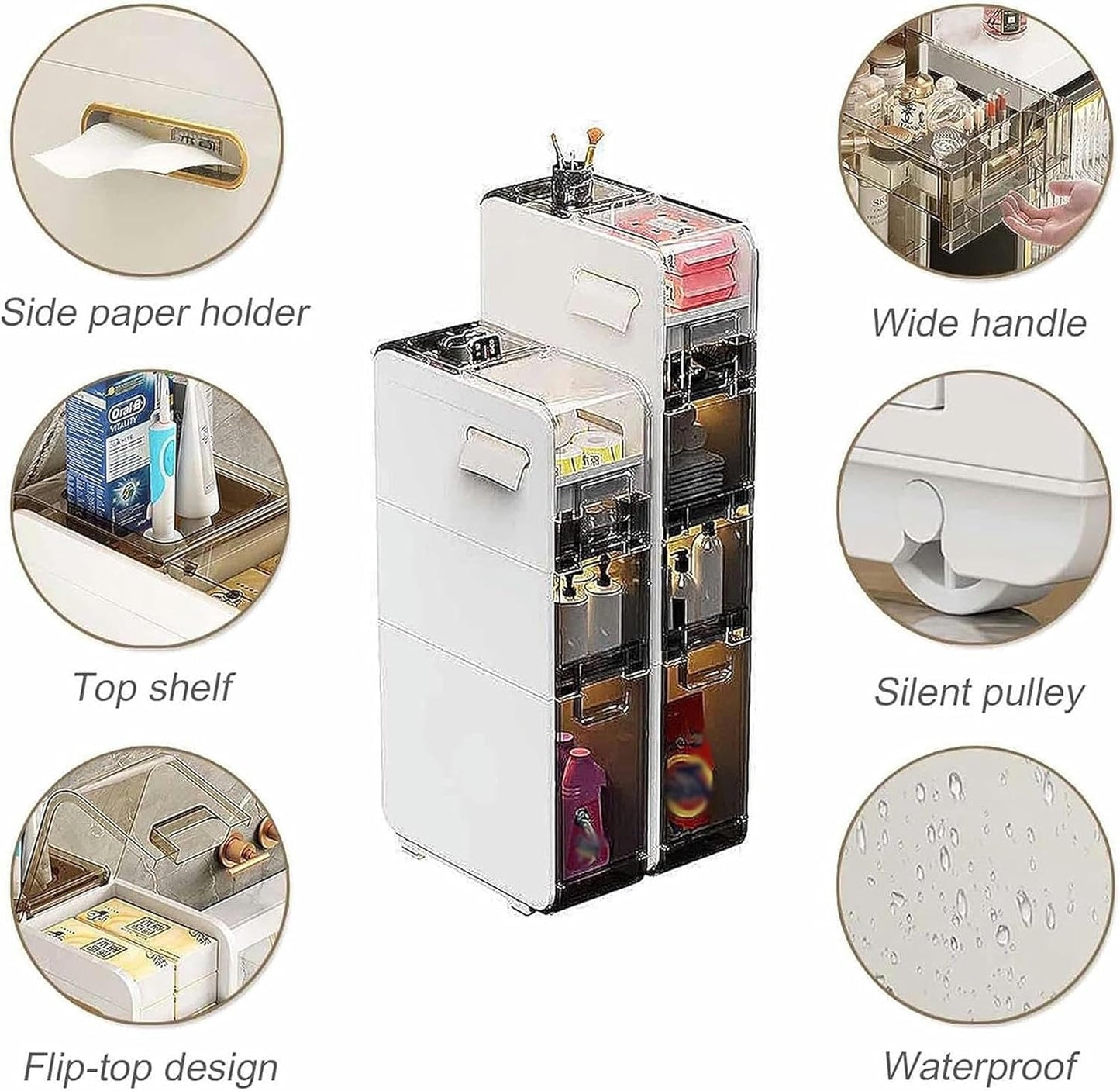 Slim-Fit Multi-Functional Storage Cabinet