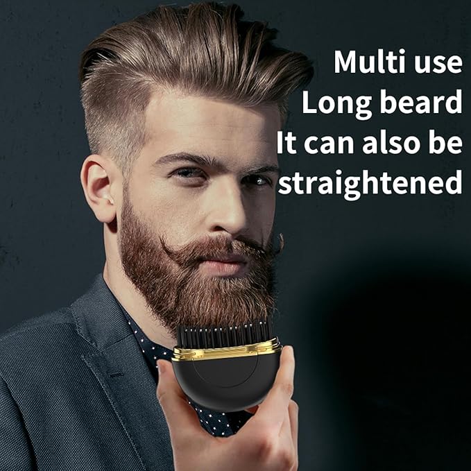 Mini Wireless Hair Straight Comb, Portable Cordless Hair Straightening Brush for Women, Fast Heating Ceramic Coated Hairs Comb, Rechargeable