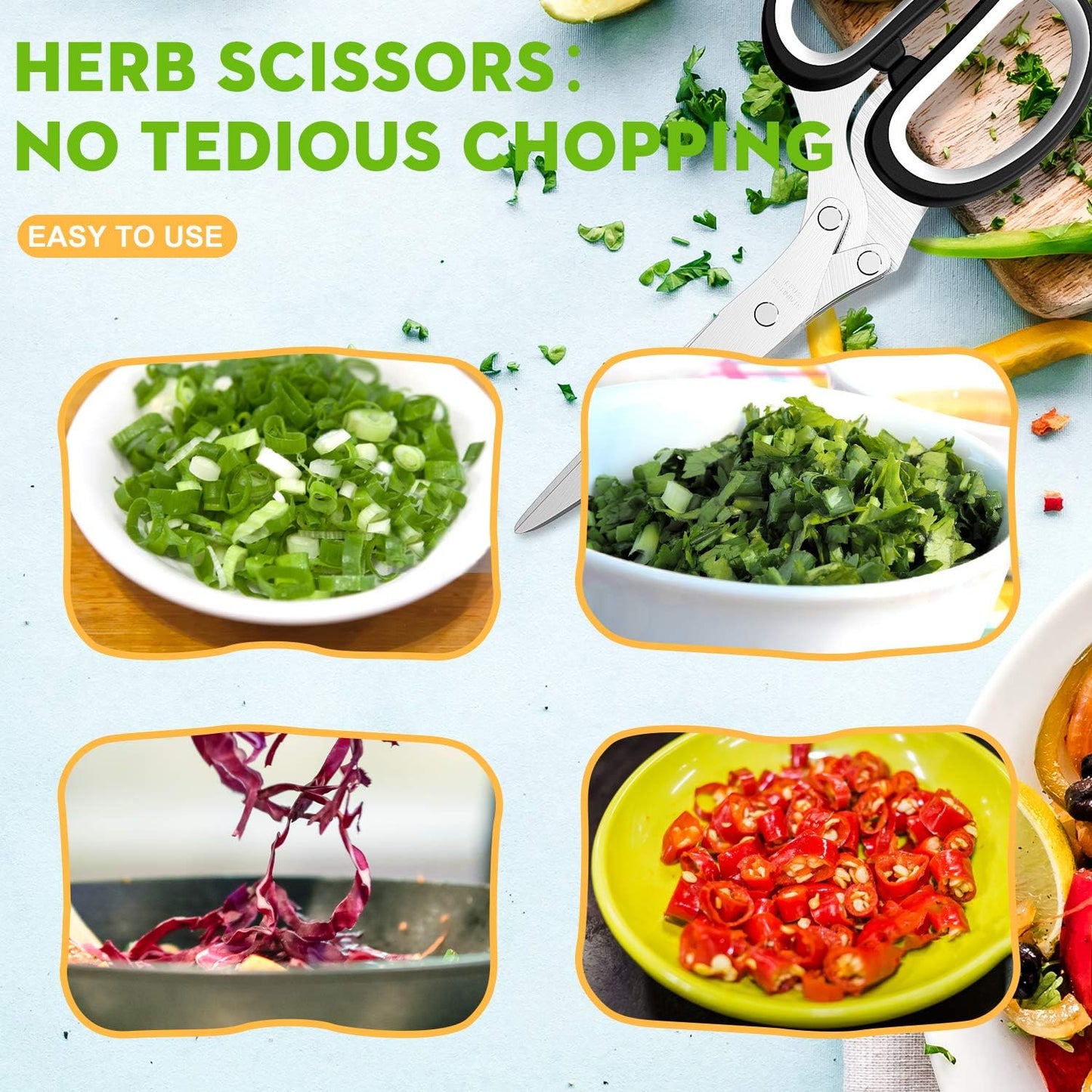 GarnishPro™ | The 5-Blade Precision Herb Cutter