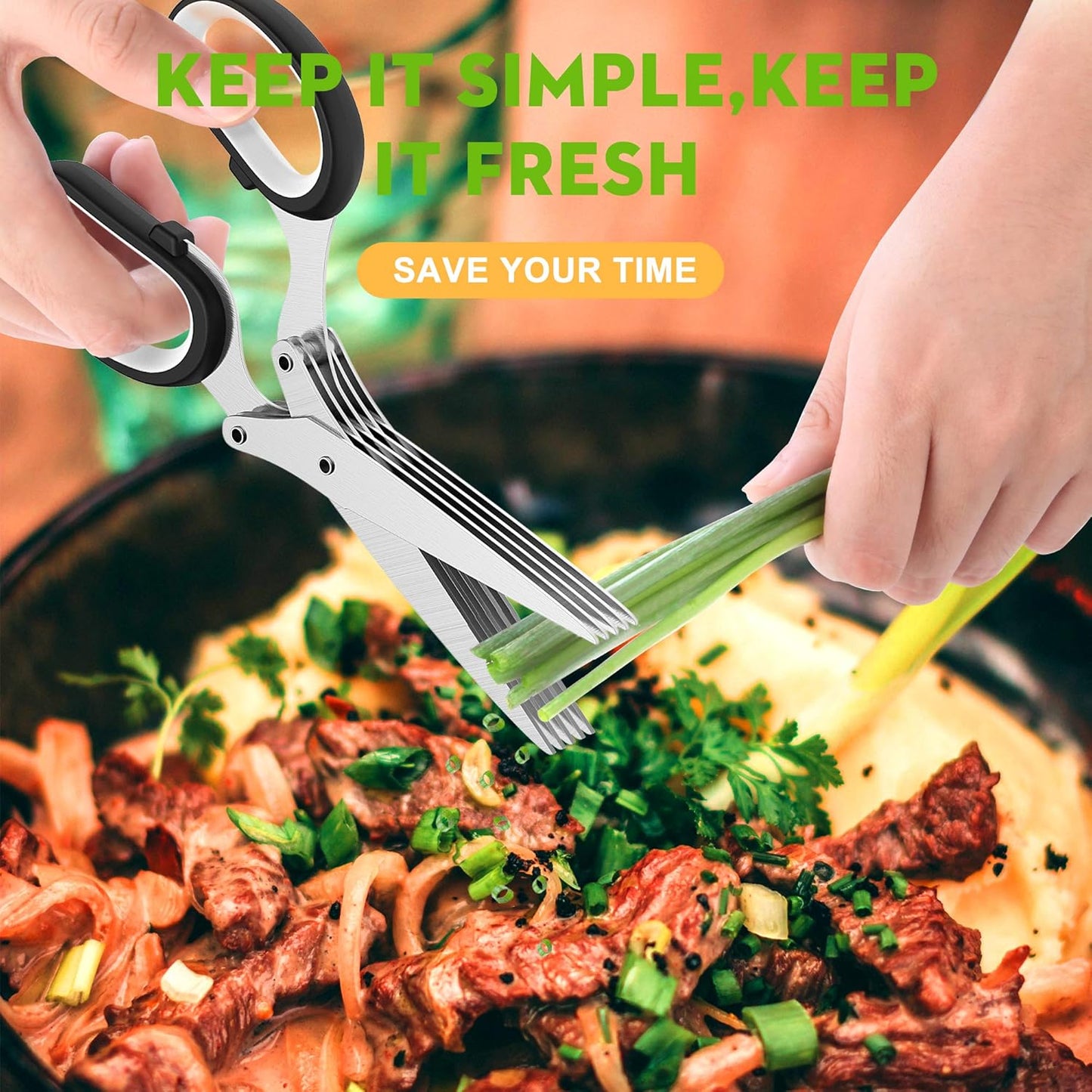 GarnishPro™ | The 5-Blade Precision Herb Cutter