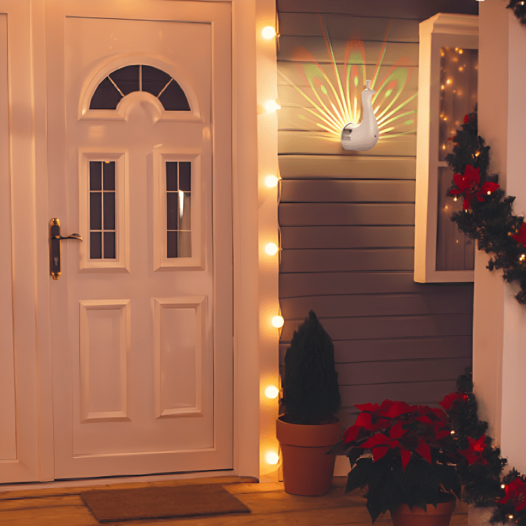 Peacock Beam Artistic Rechargeable Night Glow Lamp(1200mAh)