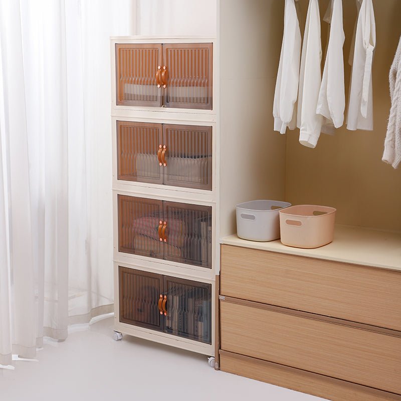 Foldable Double Door Storage Wardrobe Closet