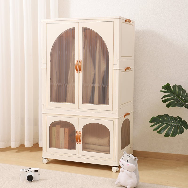 Foldable Double Door Storage Wardrobe Closet