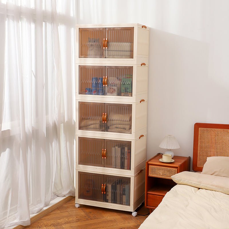 Foldable Double Door Storage Wardrobe Closet