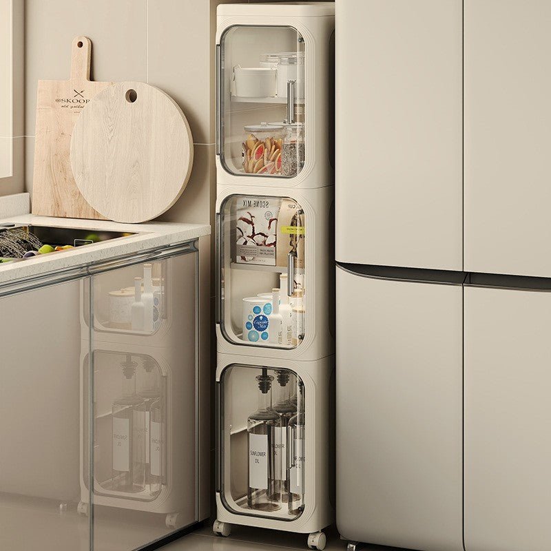 Multi-Purpose Foldable Rolling Storage Cabinet with Wheels (20cm)