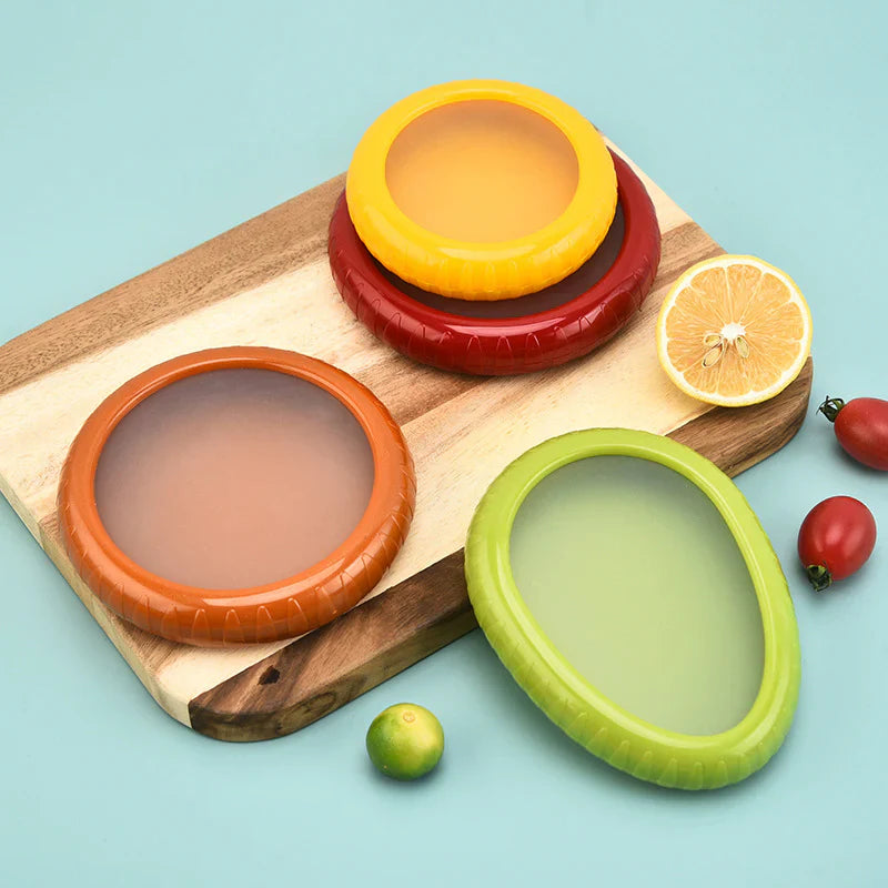 FreshMate™ – Reusable Silicone Food Saver Set | Seal, Store & Save — Without the Waste