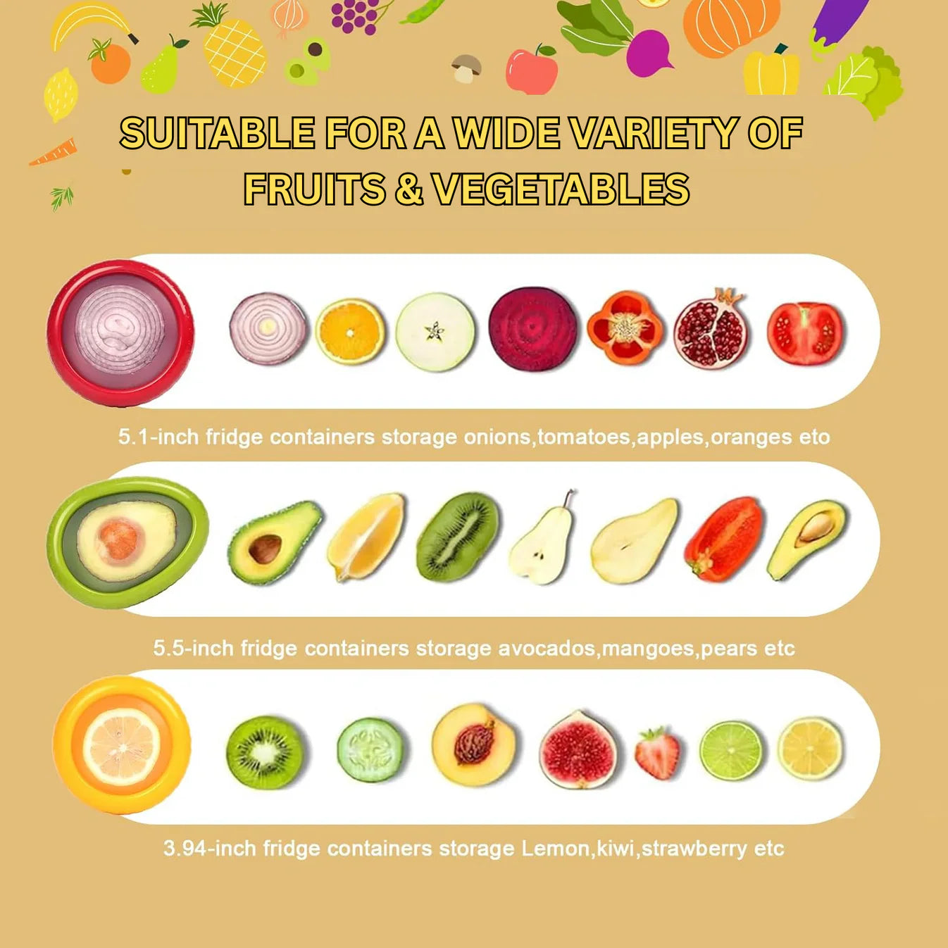 FreshMate™ – Reusable Silicone Food Saver Set | Seal, Store & Save — Without the Waste