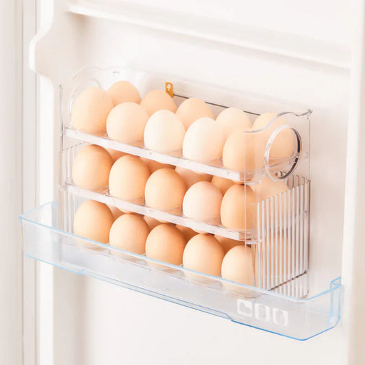 Flippable Egg Rack | Smart, Space-Saving Storage for Eggs | Stores 30 Eggs