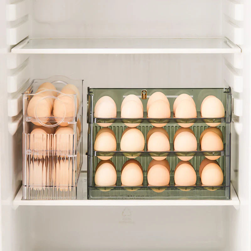 Flippable Egg Rack | Smart, Space-Saving Storage for Eggs | Stores 30 Eggs