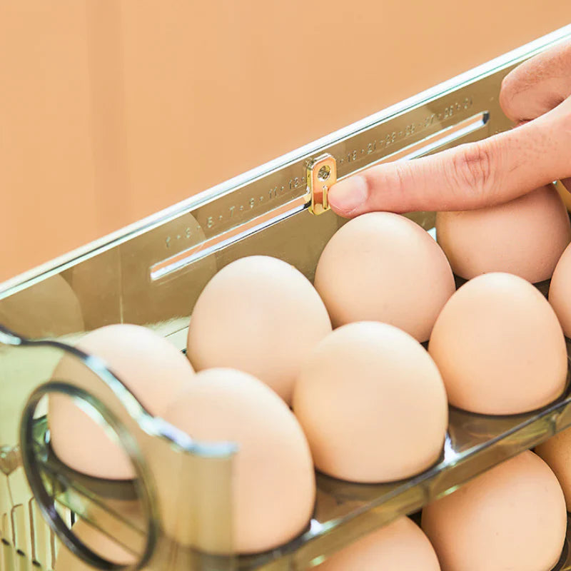 Flippable Egg Rack | Smart, Space-Saving Storage for Eggs | Stores 30 Eggs